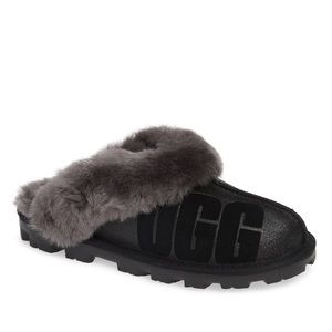 UGG Coquette Sparkle Slippers- Black